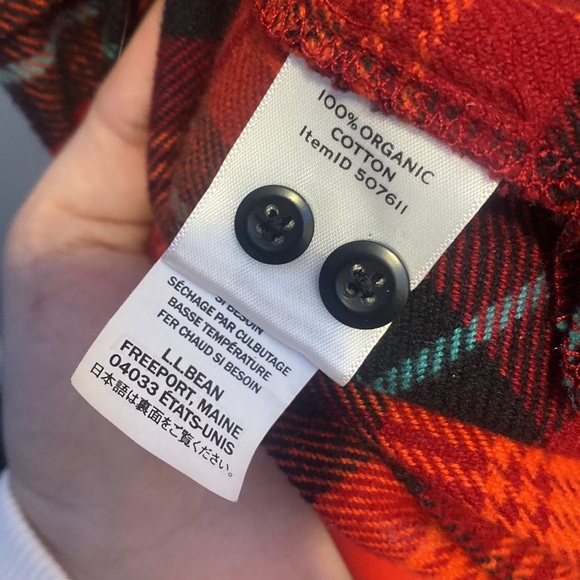 Ll bean Unisex Plaid Button Down Shirt - Picture 5 of 5